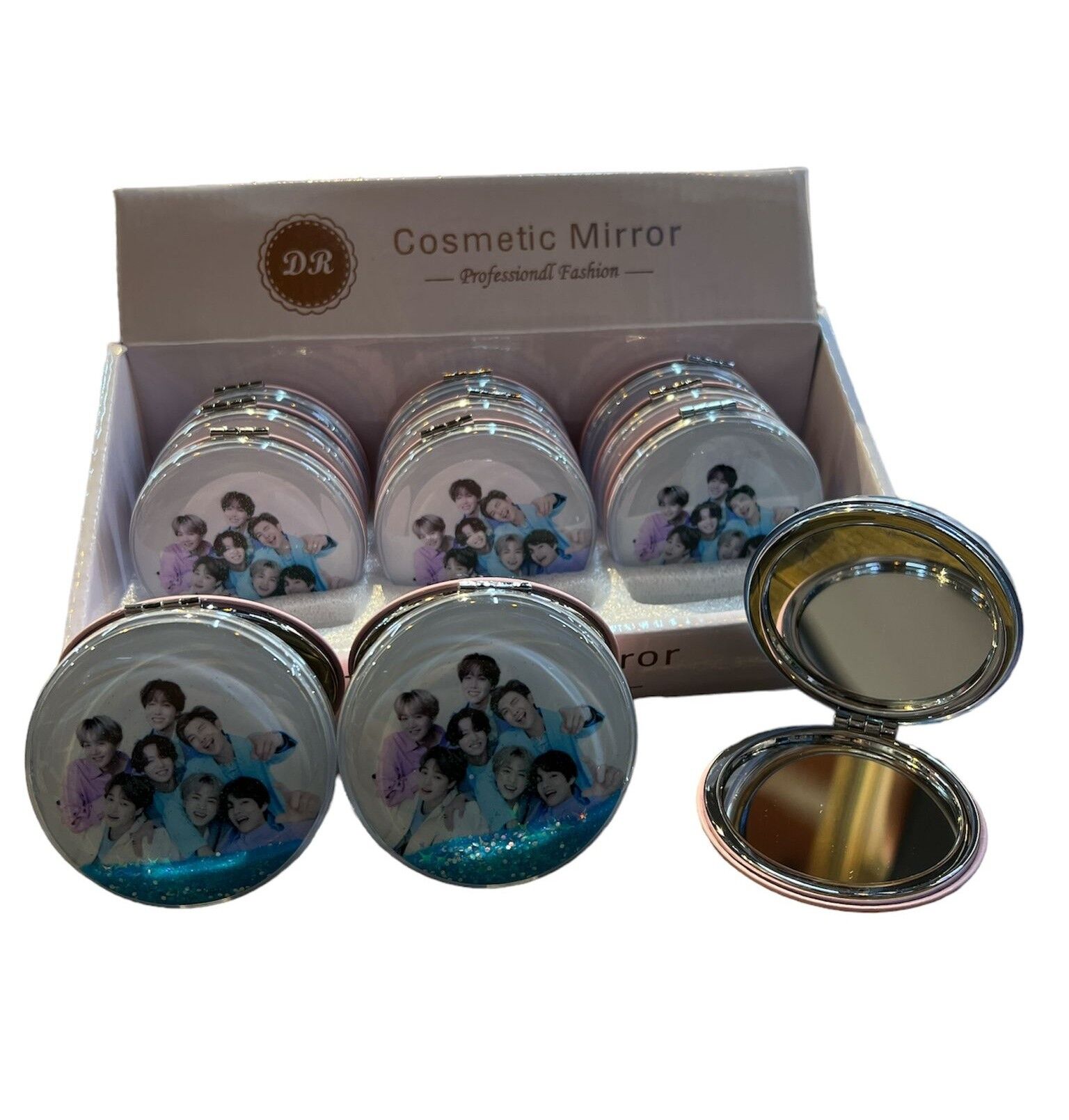 Yuvarlak Sulu Makyaj Aynası 12 Adet