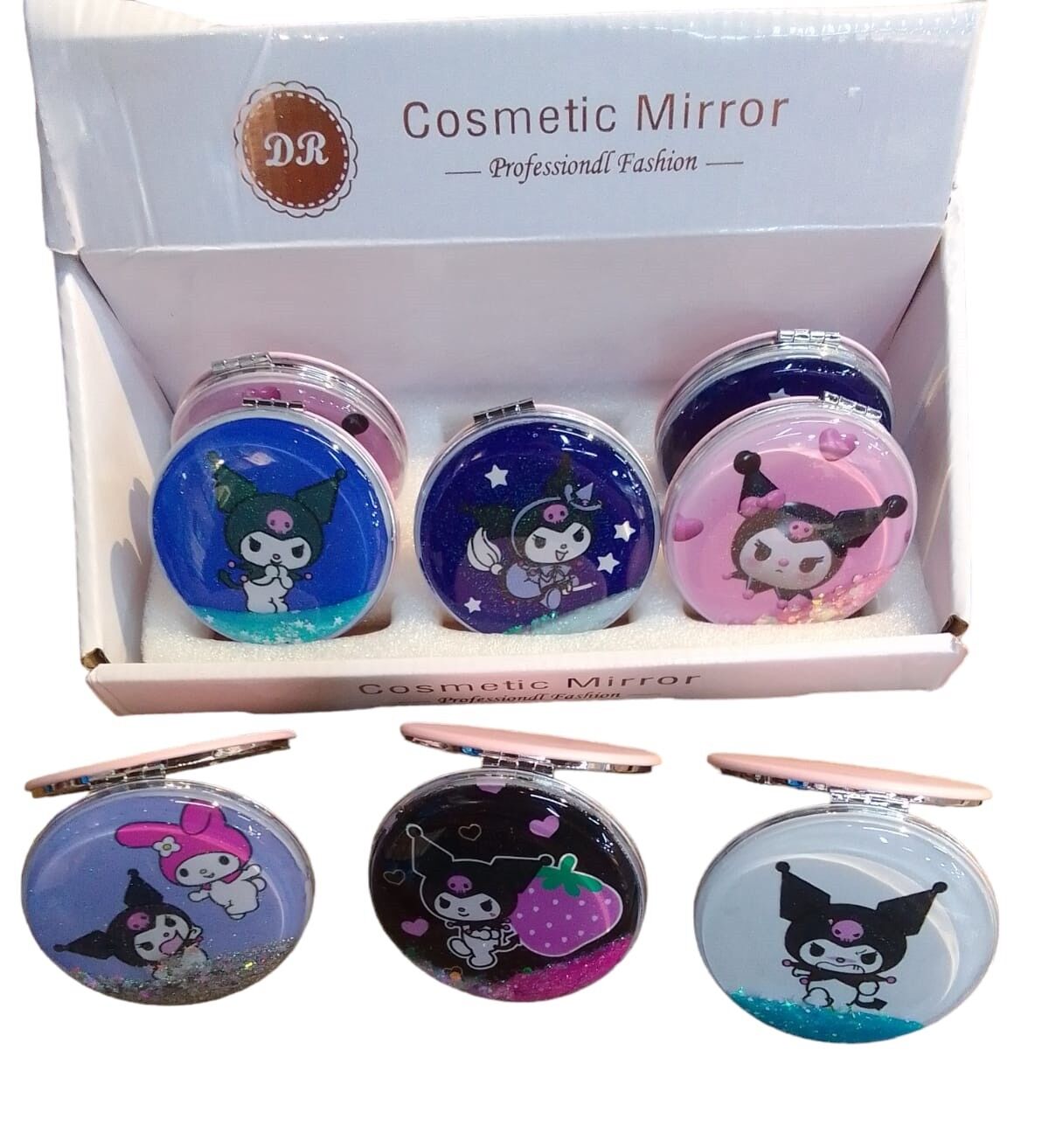 Yuvarlak Desenli Makyaj Aynası 12 Adet