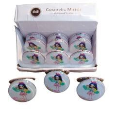 Yuvarlak Desenli Makyaj Aynası 12 Adet