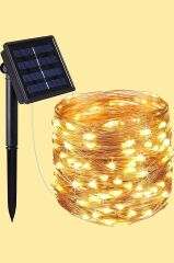Güneş Enerjili 200 LED Dış Mekan Aydınlatma Şeridi