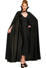 Siyah Renk Yakalı Halloween Pelerini 120 cm