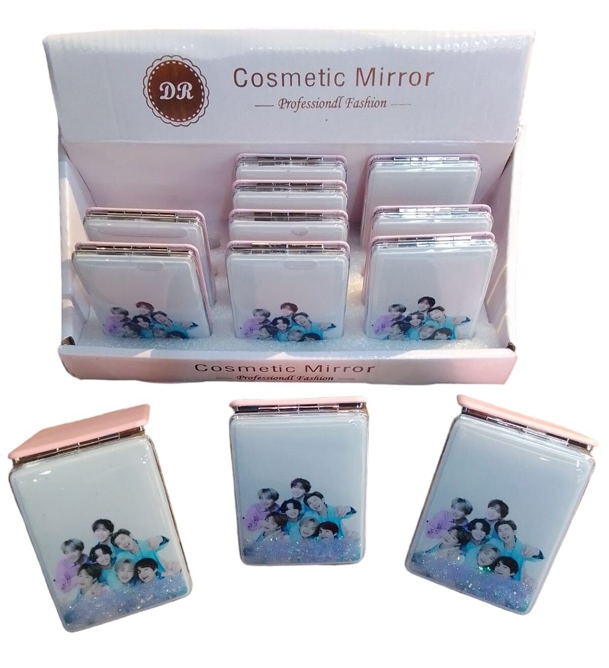 Dikdörtgen Sulu Makyaj Aynası 12 Adet