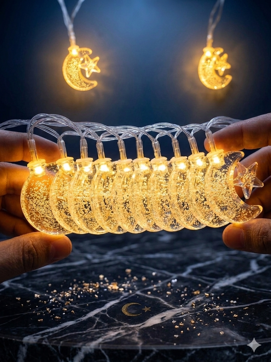 USB Kablolu Dekoratif Gün Işığı Ay Yıldız Led Lamba 3 Metre