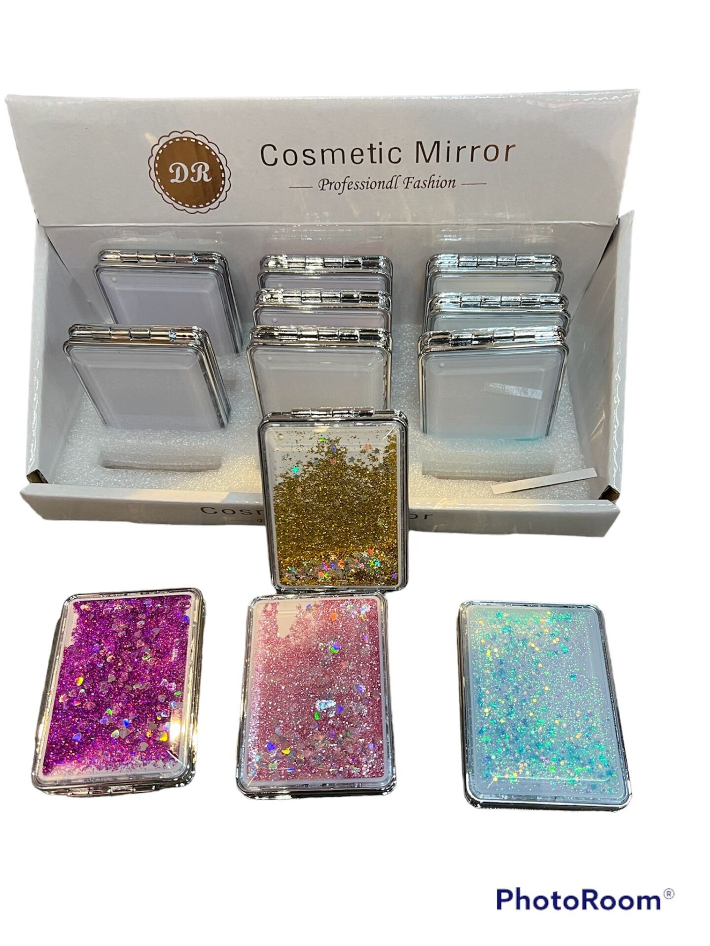 Dikdörtgen Sulu Makyaj Aynası 12 Adet