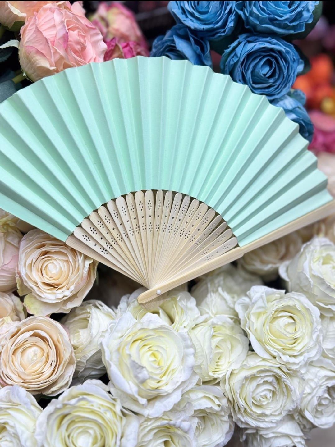 Ahşap Kağıt Yelpaze Yeşil