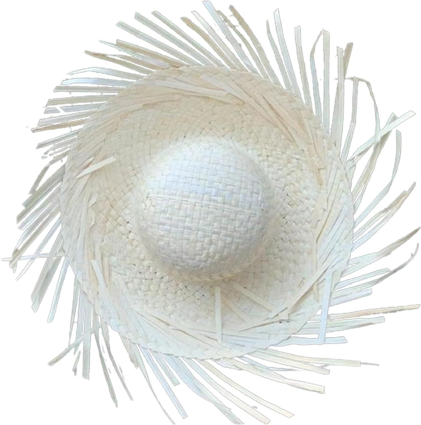 Tropikal Parti Beyaz Hasır Hawaii Şapkası