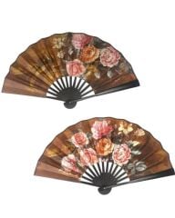 Yelpaze Saten Kraft Çiçekli Model 7