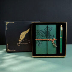 Yeşil Renk Defter Kalem Kutulu Set