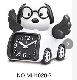 Dekoratif Köpek Araba Şeklinde Alarmı Masa Saati