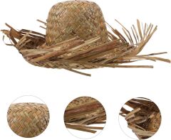 Tropikal Parti Natural Hasır Şapka