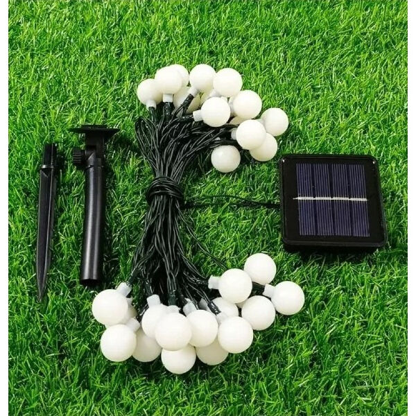 Solar 5m 28 Led Top RGB Siyah Kablolu