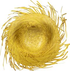 Tropikal Parti Sarı Hasır Hawaii Şapkası