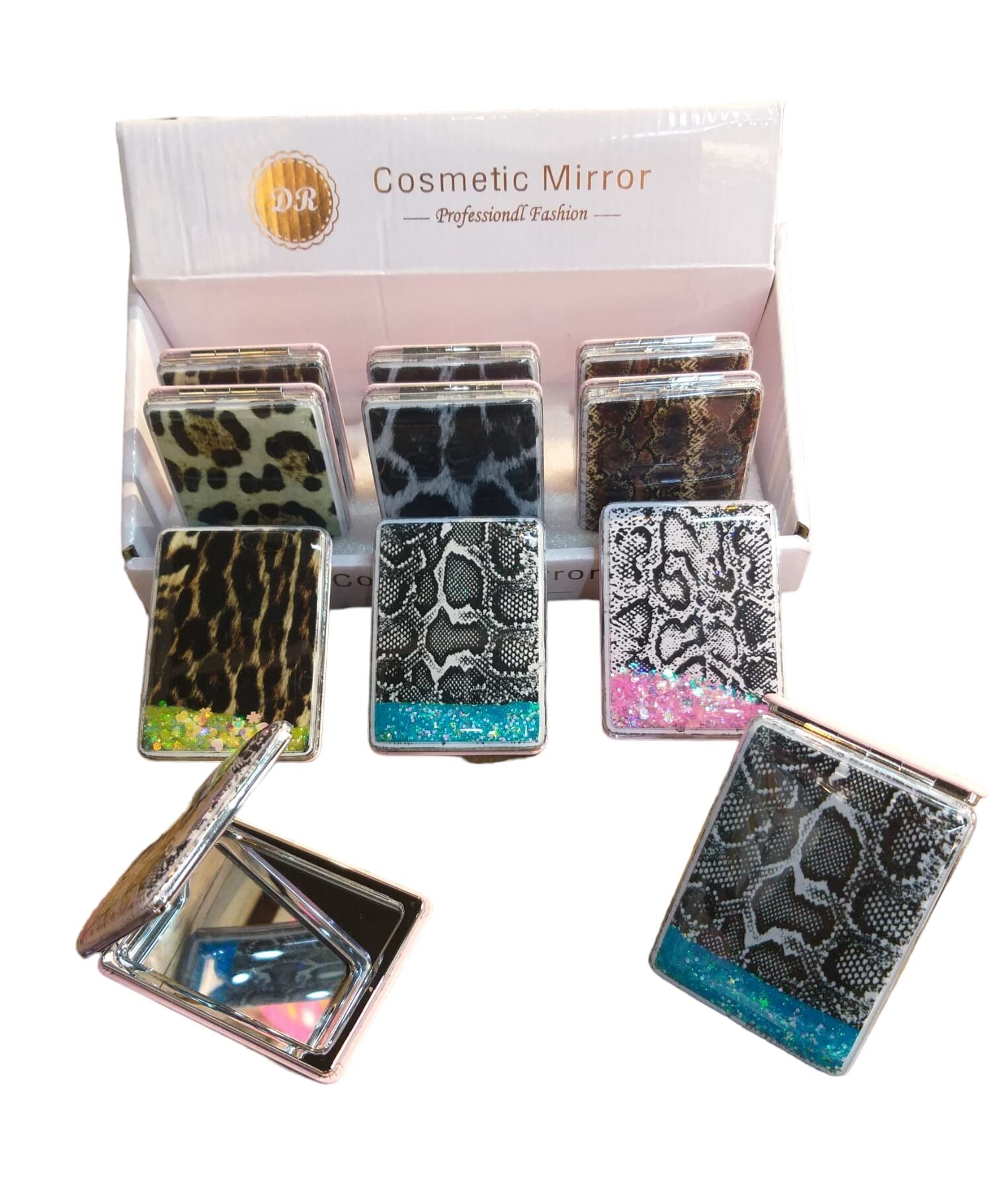 Dikdörtgen Sulu Makyaj Aynası 12 Adet