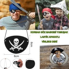 Vinleks Deri Korsan Göz Bandı Lastikli