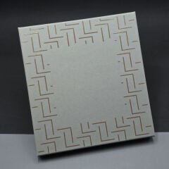 Kutulu Desenli Deri Defter Ve Metal Roller Kalem Set