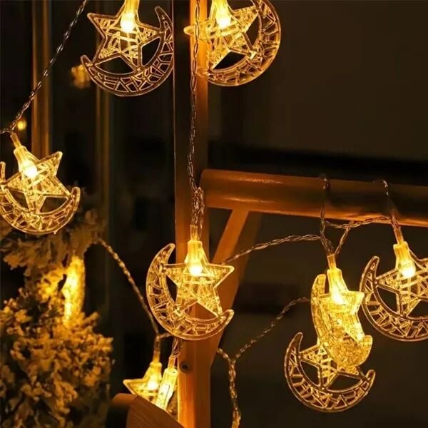 USB Kablolu Dekoratif Gün Işığı Ay Yıldız Led Lamba 3 Metre