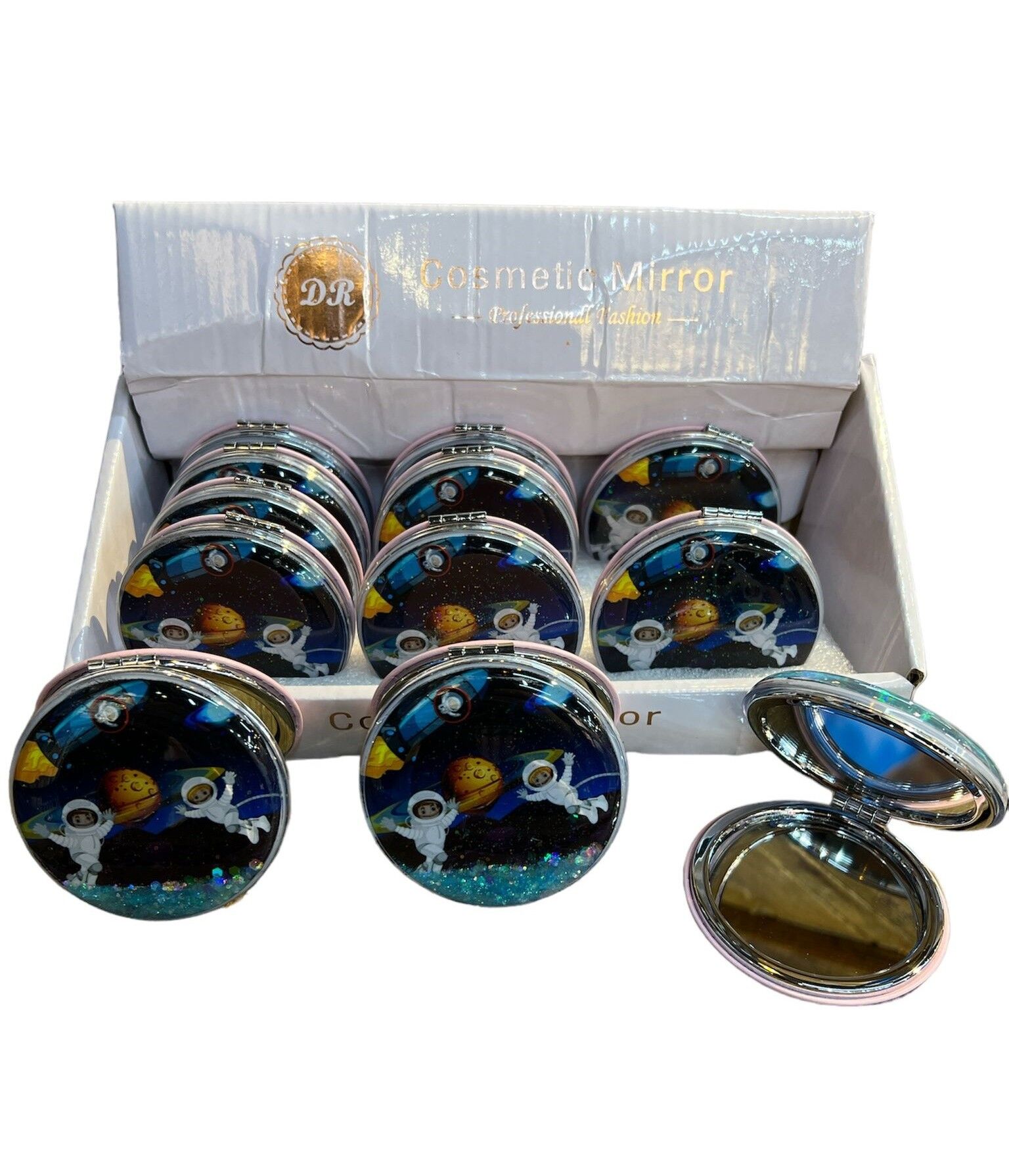 Yuvarlak Sulu Makyaj Aynası 12 Adet