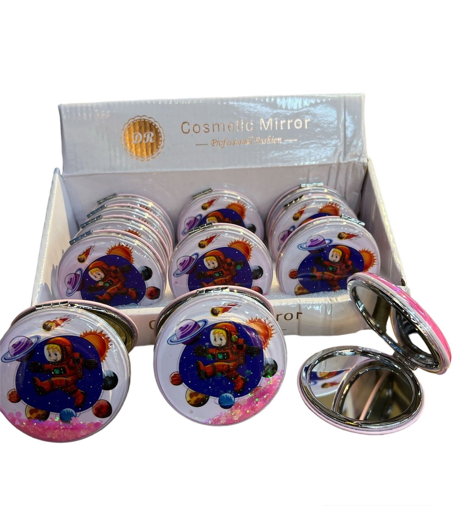 Yuvarlak Sulu Makyaj Aynası 12 Adet