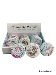 Yuvarlak Desenli Makyaj Aynası 12 Adet