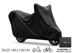 Su ve Toz Geçirmez Motosiklet ve Scooter Koruma Brandası 180x120 cm