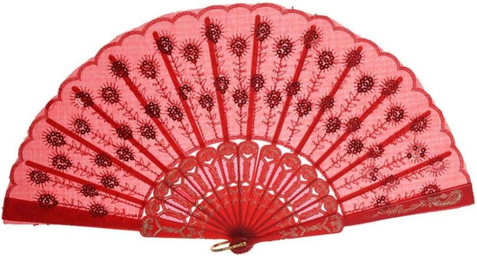 Pullu Yelpaze Kırmızı 12 Adet