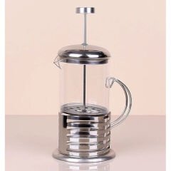 Çelik Kulplu Cam French Press - 350 ml