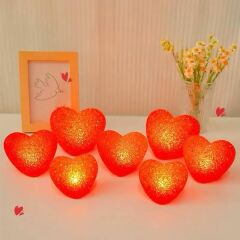 Led Işıklı Kırmızı Kalp Gece Lambası 1 Adet