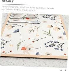 Çiçekli Kaymaz Servis Matı