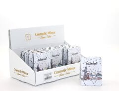 Taşlı İstanbul Tasarımı El Aynası İnce Model 13