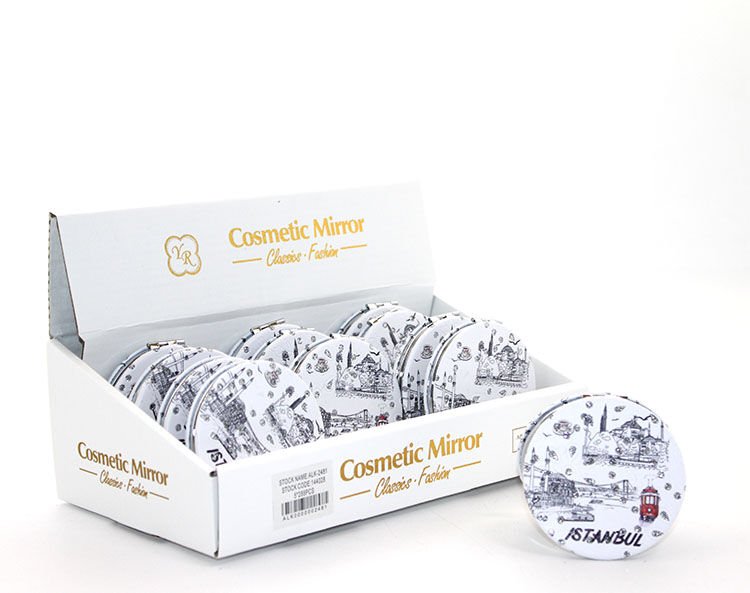 Taşlı İstanbul Tasarımı El Aynası İnce Model 23