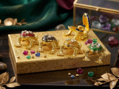 Swarovski Taşlı Kurbağa Biblo 12 Adet