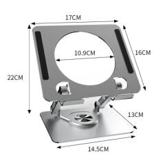 360 Derece Dönebilen Yükseltilmiş Masaüstü Ayarlanabilir Metal Tablet Standı