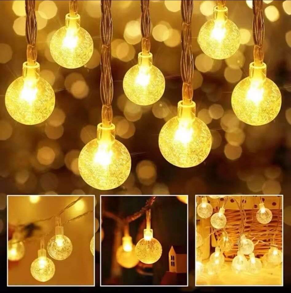 USB Kablolu Dekoratif Gün Işığı Top Led Lamba 3 Metre