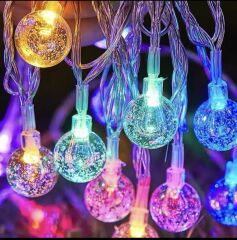 USB Kablolu Dekoratif Renkli Işık Top Led Lamba 3 Metre
