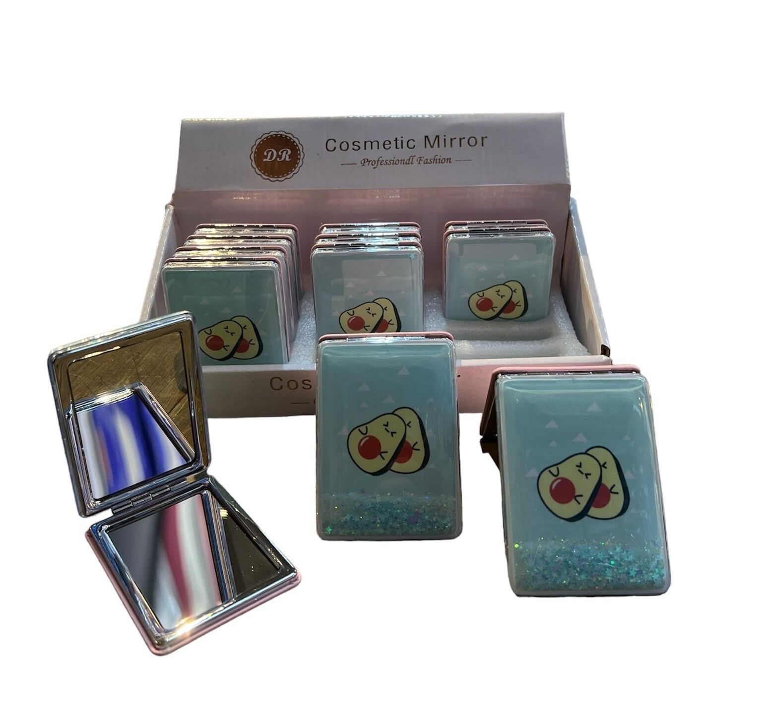 Dikdörtgen Sulu Makyaj Aynası 12 Adet