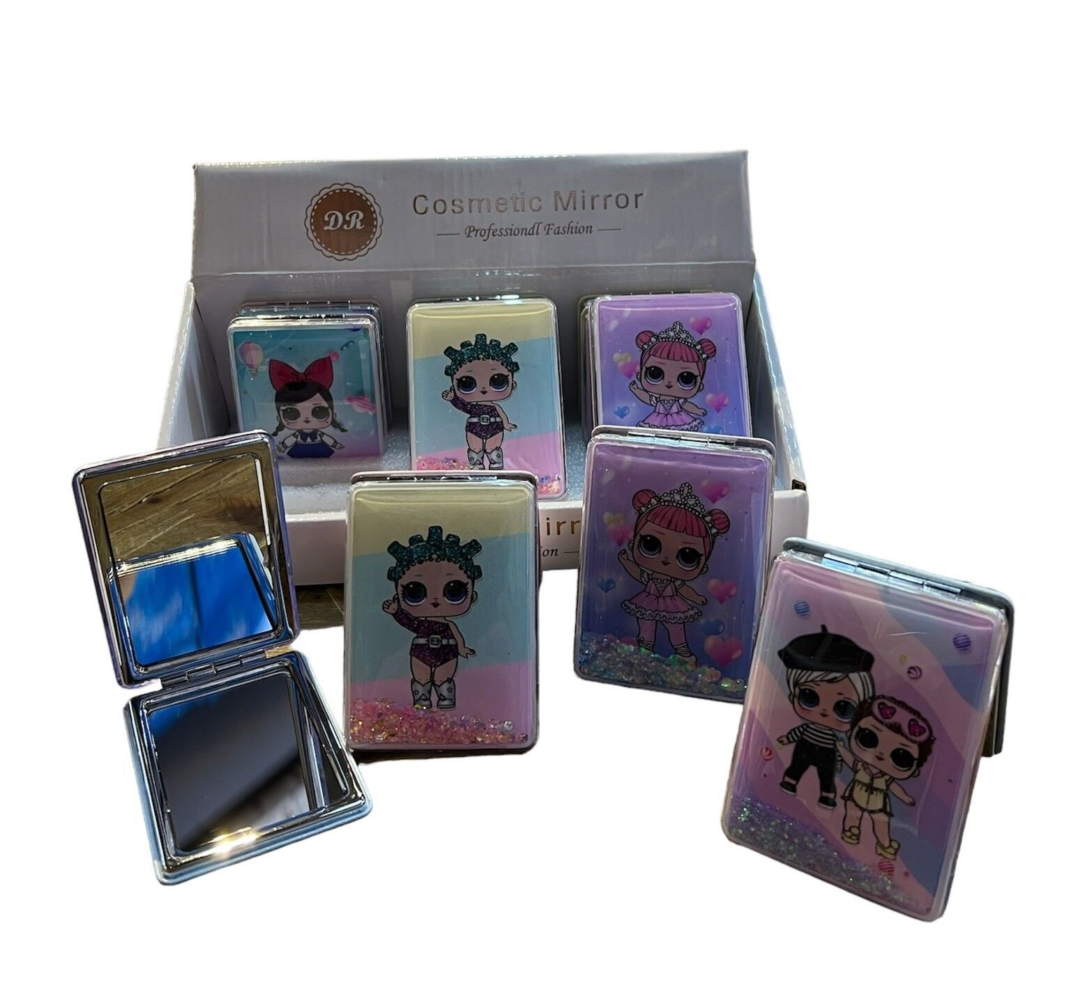 Dikdörtgen Sulu Makyaj Aynası 12 Adet