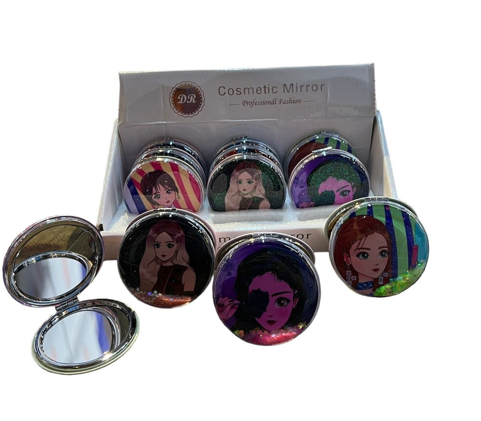 Yuvarlak Sulu Makyaj Aynası 12 Adet