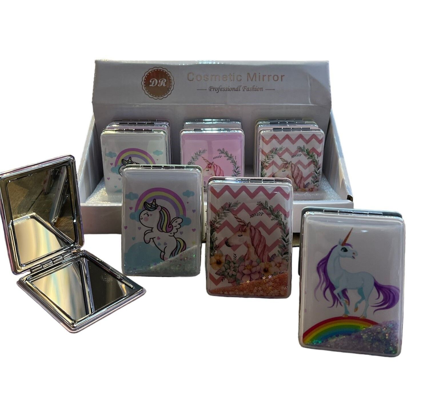 Dikdörtgen Sulu Makyaj Aynası 12 Adet