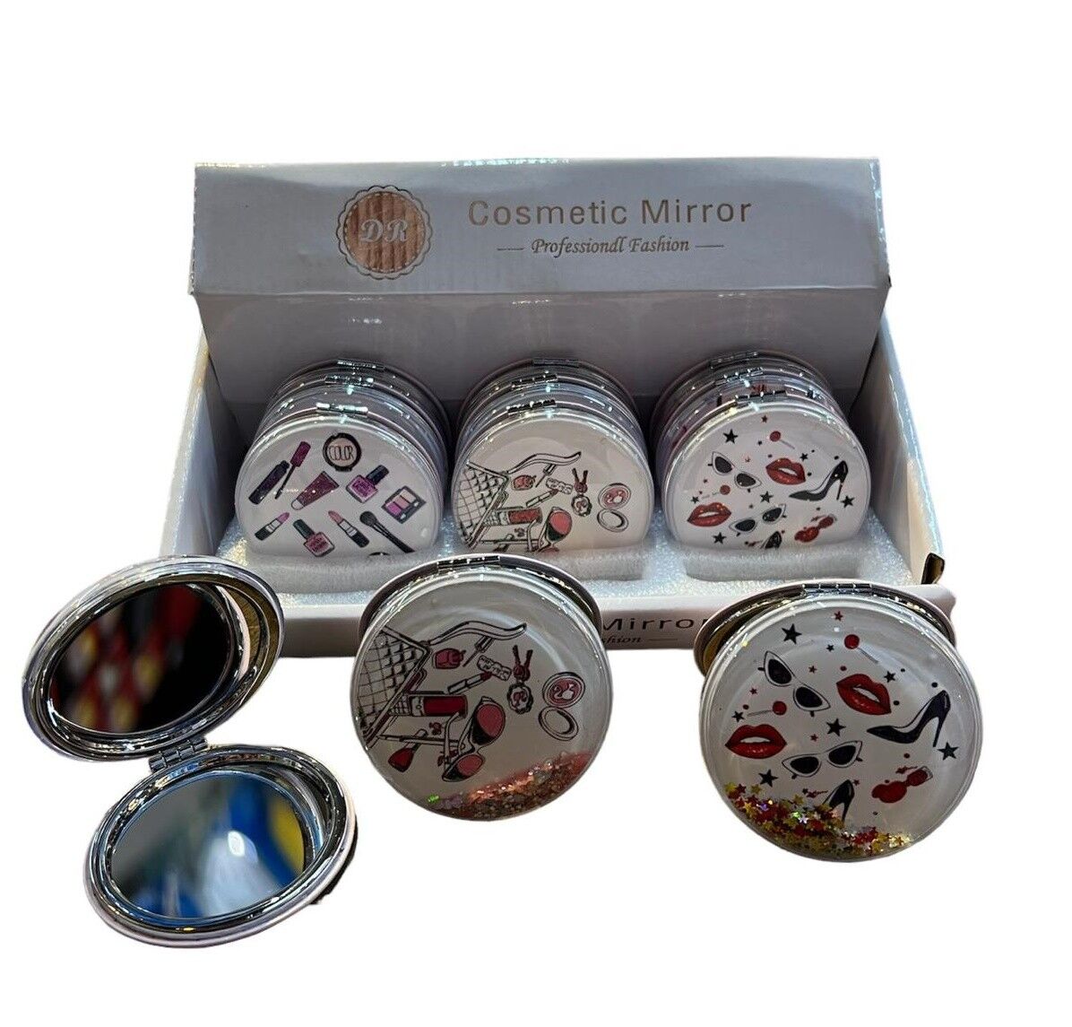 Yuvarlak Sulu Makyaj Aynası 12 Adet