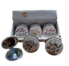 Yuvarlak Sulu Makyaj Aynası 12 Adet