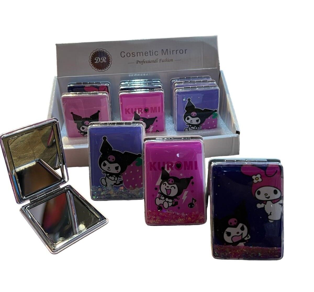 Dikdörtgen Sulu Makyaj Aynası 12 Adet