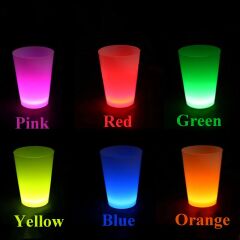 Glow Partisi Bardakları 6 Renk 6 Adet 1.5 oz 4.5 x 6.5 cm