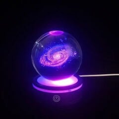 USB'li Samanyolu Tasarımlı Dönen Cam Küre