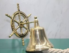 Dümenli Pirinç Duvara Asmalı Çan