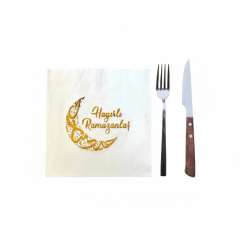 Ramazan Temalı Yaldız Baskılı Peçete