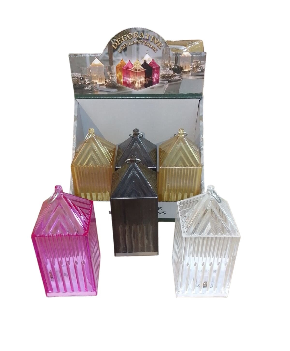 Kristal Pilli Mum 15cm 6 Adet