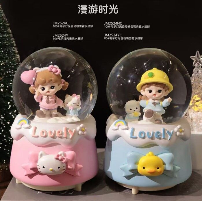 Işıklı Müzikli Püskürtmeli Büyük Boy Kar Küresi