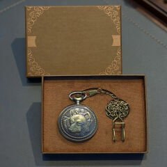 Kurt Motifli Antika Köstekli Saat