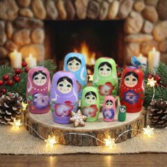 4'lü Ahşap Matruşka