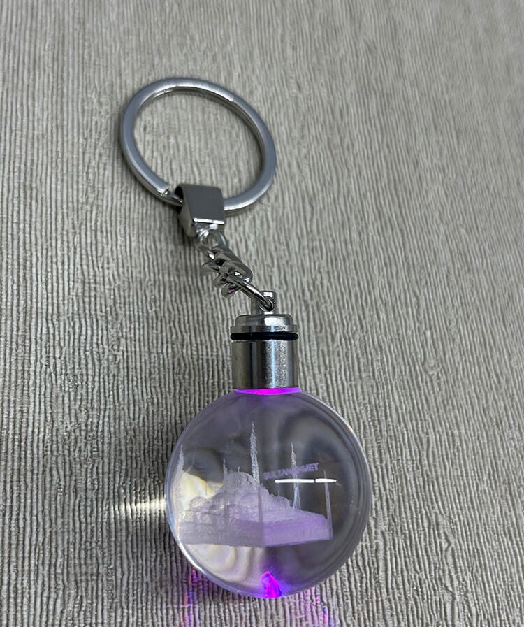 Ledli Sultanahmet Tasarımı Kristal Anahtarlık Alk3804